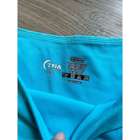 Zyia Active Women’s Small Blue Seamless High Waisted Active Leggings Stretch - Picture 10 of 11